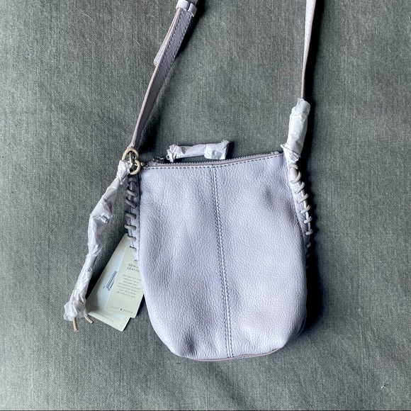 LIKA LEATHER CROSSBODY BAG Lucky Brand (violet/ lilac) NWT “boho chic” Y2K style - Picture 2 of 5